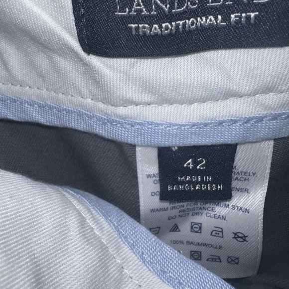 Lands End Mens Traditional Fit Flat Front Shorts Gray Size 42 - Picture 6 of 15